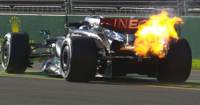 George Russell out of Australian GP as Mercedes sets on fire after engine failure