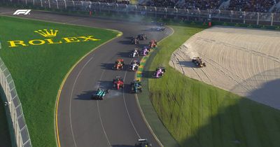 Australian GP ends in five-man crash carnage as team-mates take each other out