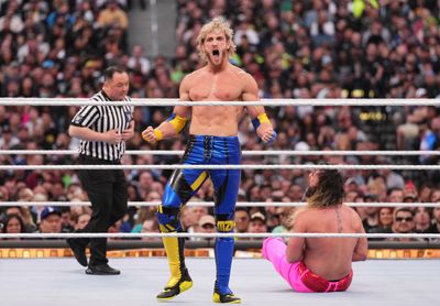 Logan Paul put his business partner KSI through a table at Wrestlemania 39