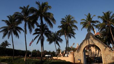 Watch: View outside Mar-a-Lago as Donald Trump announces he will speak after New York arraignment