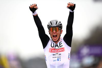 Tour of Flanders: Tadej Pogacar wins alone after stunning Kwaremont attack