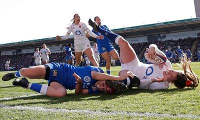 Abby Dow’s four tries help England thrash Italy in Six Nations mismatch