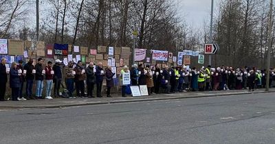 Hundreds of anti-abortion protestors gather for final vigil at Glasgow hospital