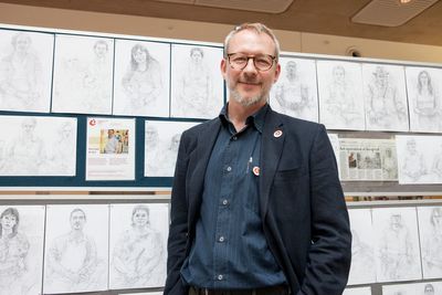 Portrait artist in residence at cancer centre describes ‘unique, uplifting’ work