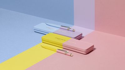 Sir Paul Smith switches up Caran d’Ache’s classic ballpoint with six new duotone designs