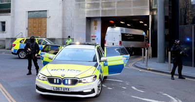 Armed police surround road as Thomas Cashman arrives in court ahead of sentencing