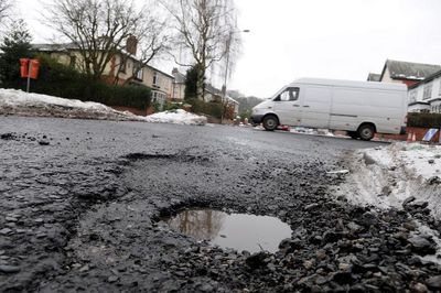 Number of potholes being fixed in Scotland falls below 10,000 mark for year