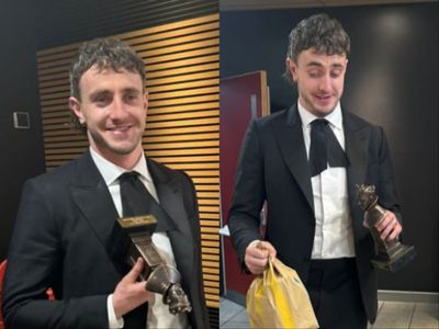 Paul Mescal celebrates Olivier Awards win in McDonald’s – with trophy in hand