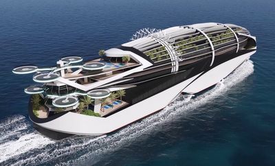 Here’s what cruise ships could look like in 2100 – with urban gardens and drone landing pads