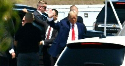 Donald Trump jets off from Florida to New York as he rants America 'going to HELL!'