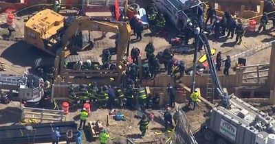 Horror at New York City's JFK airport as two workers die after becoming trapped in trench