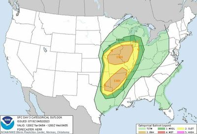 More storms and tornadoes have been forecast for the Midwest and South