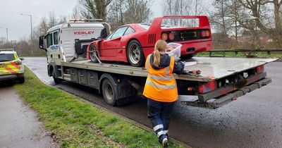 Luxury £1.6million Ferrari towed away by police after driver makes a very basic error