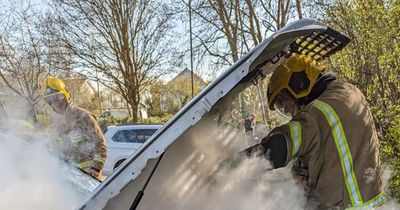 Firefighters rush to Tesco after car blaze breaks out