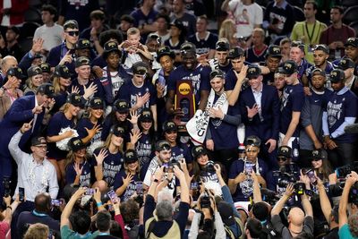 Celebrations, destruction on campus follow UConn victory