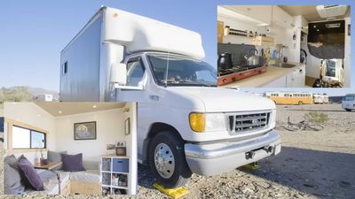 Ford Box Van Camper Conversion Has Interesting Layout, Surprising Space