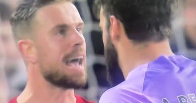 Alisson and Jordan Henderson engaging in furious spat sums up Liverpool's problems