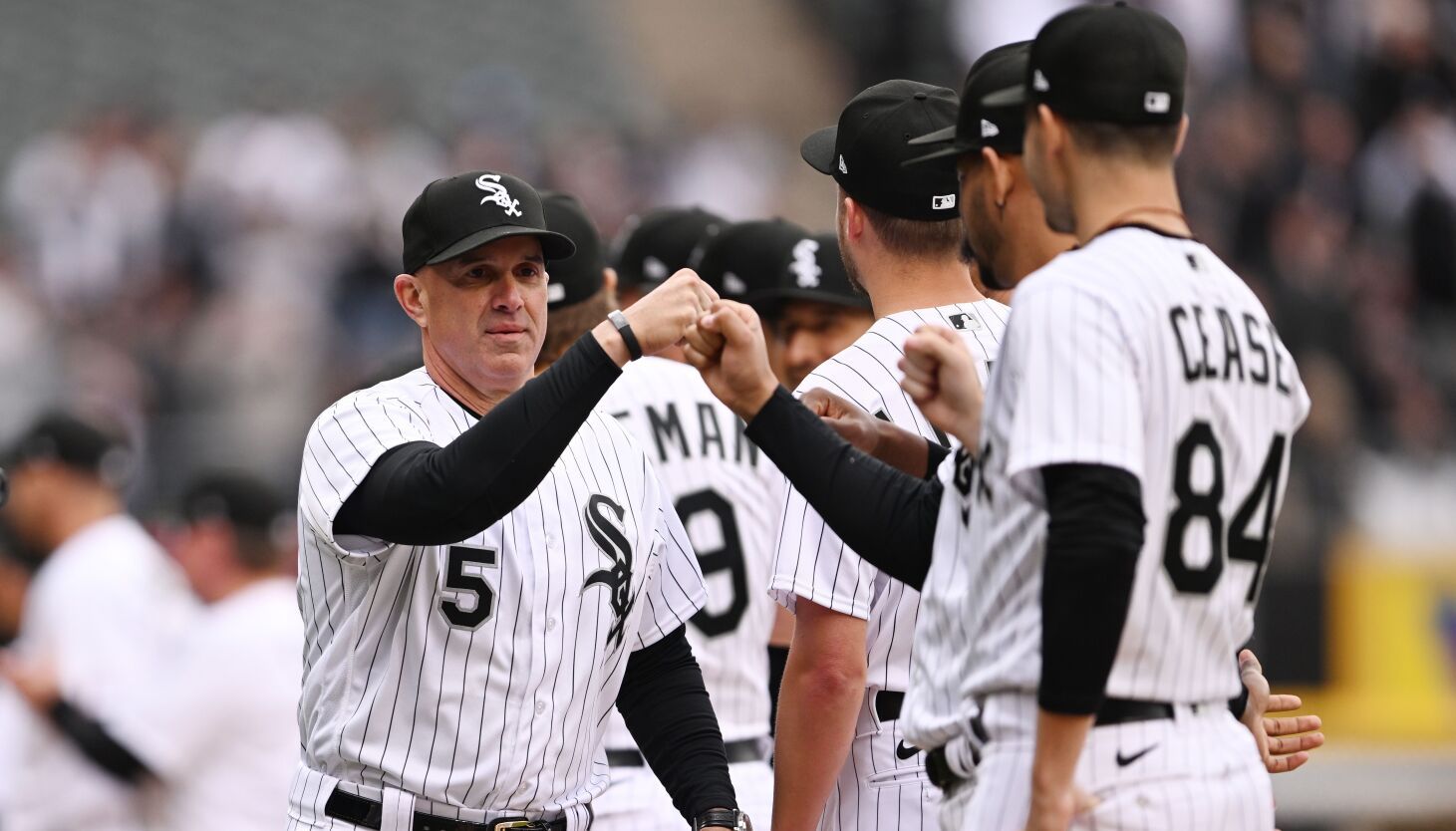 White Sox manager Pedro Grifol keeps lines of…