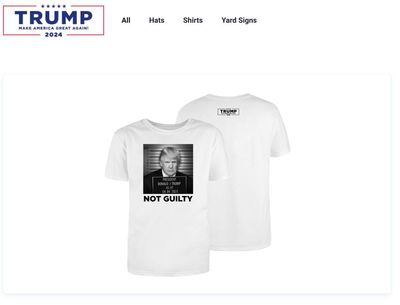 Trump campaign tries to cash in on arrest with fake mugshot T-shirt