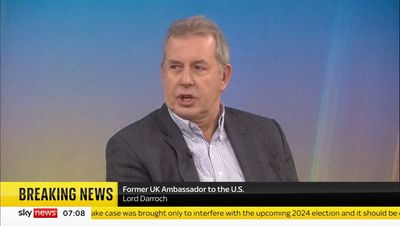 Donald Trump looked ‘worried’ and ‘vulnerable’ in court, says Lord Darroch