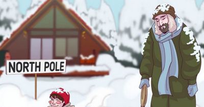 Only those with an ice-cool IQ can find hidden mistake in frosty North Pole scene