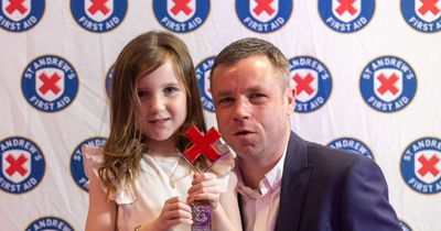Schoolgirl, 7, honoured for saving Kilwinning dad from falling into diabetic coma