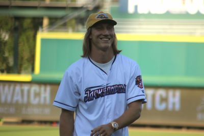 Watch: Trevor Lawrence throws first pitch for Jumbo Shrimp