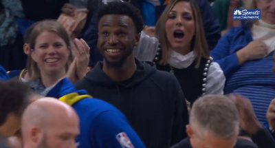 Andrew Wiggins returned to the Warriors to a standing ovation and with a huge, heartwarming smile