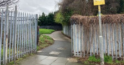 Man seen walking with 'two swords' as police descend on path