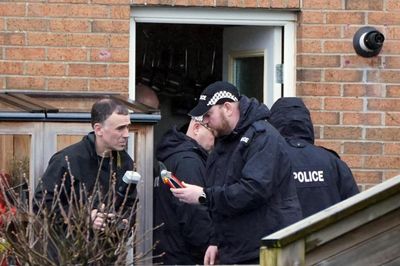 Pictures show police searching garden at Peter Murrell's home