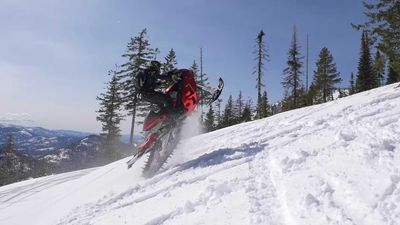 Watch This Hayabusa Snow Bike With MX Front End Upgrade Hit The Mountains