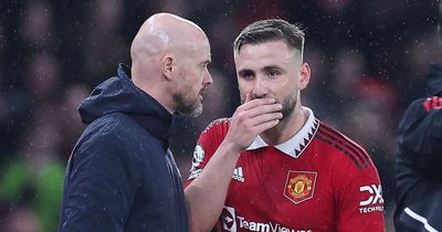 Manchester United manager Erik ten Hag explains Luke Shaw substitution after injury scare