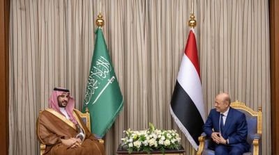 Saudi Defense Minister Meets with Al-Alimi and PLC Members