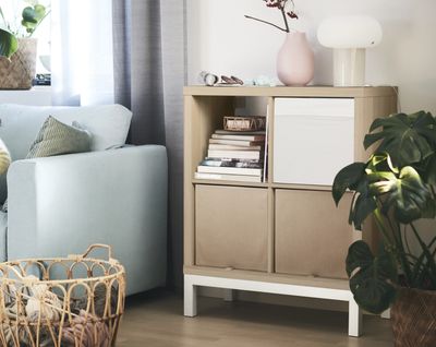 This new add-on for IKEA's KALLAX unit will instantly make a small living room feel bigger