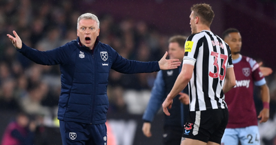 Fuming David Moyes stops himself turning the air blue after Newcastle goal against West Ham