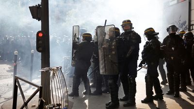 Macron’s favourite restaurant set on fire, participation dwindles in French pension protests