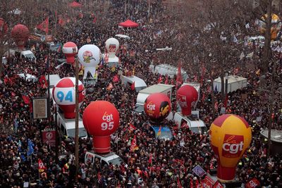 Watch live: Pension reform protests resume in Paris