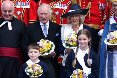 King distributes coins in first Royal Maundy service