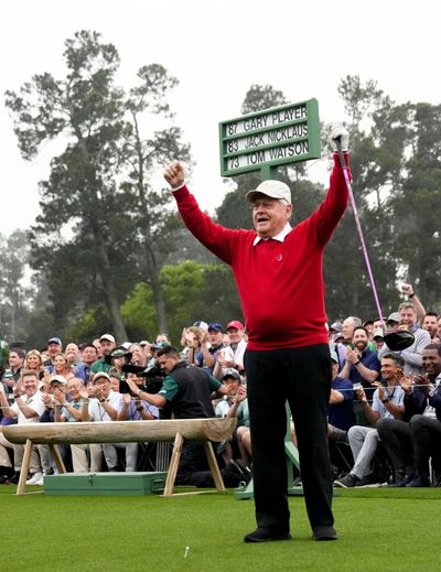 Jack Nicklaus on his swing at the Honorary Starter Ceremony for the 2023 Masters: ‘I did it’