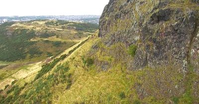Chilling police drone footage shows 50ft plunge at Arthur's Seat where pregnant wife was pushed to her death