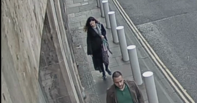 CCTV shows husband leading wife through Edinburgh moments before pushing her to death