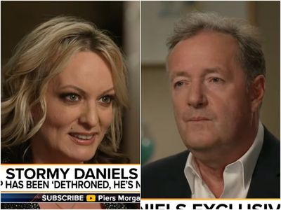 Stormy Daniels tells Piers Morgan her fan base is generally ‘white guys in suits – like you’