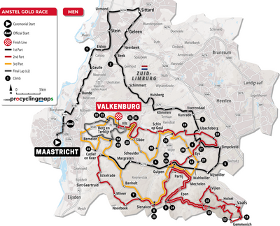 Amstel Gold Race 2023 route