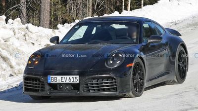 Refreshed Porsche 911 GTS Spied With Production Lights Covered In Camo