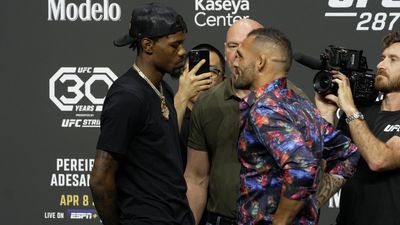 UFC 287 press conference faceoff highlights