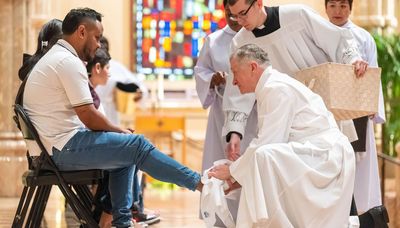 Cardinal Cupich washes feet of Venezuelan refugees in Holy Thursday ritual: ‘It was divine.’