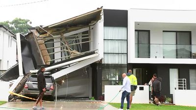 Family has lucky escape after house collapses in south-west Sydney while they were sleeping