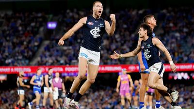 Carlton beat North Melbourne by 23 points as Charlie Curnow and Harry McKay stand up for Blues