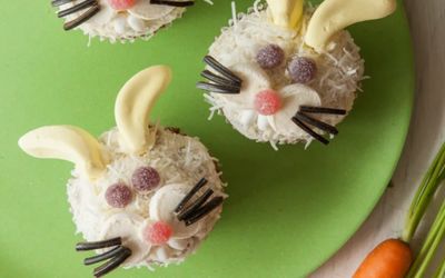 Here’s a fun and delicious recipe for young and old, Easter Bunny carrot cupcakes
