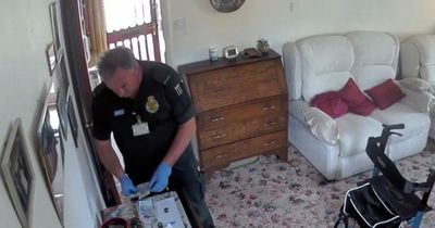 Callous paramedic filmed stealing from woman, 94, just moments after she died